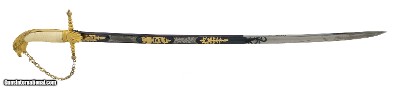 "U.S. Eagle Head Staff Sword with scabbard (SW1728)"