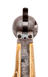 "Factory Engraved Colt 1860 Army W/ Carved Mexican Eagle Ivory Grips (AC1232)" - 4 of 8