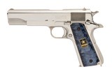 "Nickel Remington Rand M1911A1 Pistol .45 ACP (PR70841)" - 2 of 6