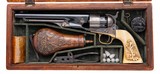 "Fantastic Cased Colt 1860 Army W/ Carved Mexican Eagle Ivory Grips (AC1226)" - 1 of 14