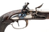 "Beautiful Pair of French Silver Mounted Empire Flintlock Pistols by DELAROA (AH8870)" - 9 of 14