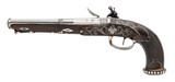 "Beautiful Pair of French Silver Mounted Empire Flintlock Pistols by DELAROA (AH8870)" - 4 of 14