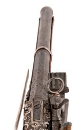 "Beautiful High Relief Pair of Spanish Miquelet Pistols (AH8484)" - 5 of 18