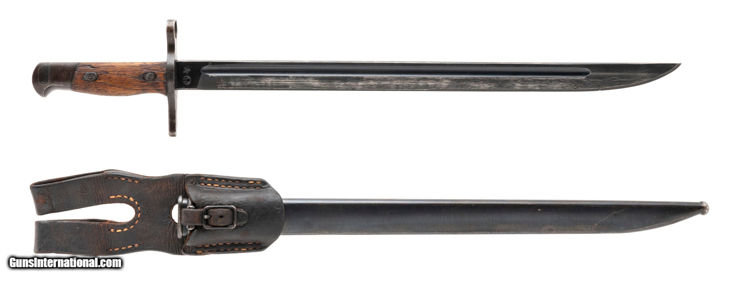 WWII Japanese Type 30 Straight Quillon Bayonet made by an Unknown 
