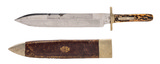 "Original Civil War Death to Traitors Bowie Knife (MIS3439)" - 1 of 4