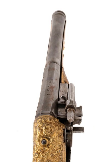 "Very Rare Gilded Wheellock Pistol From the Armory of Duke Julius of Brunswick (AH8868)" - Image 4 of 8