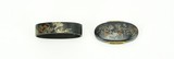 "Shakudo Kinko Fuchi Kashira decorated with gourds on a unit with gold, silver, and copper highlights (MGJ120)" - 2 of 6