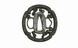 "Iron Sukashi Tsuba, Waves and seashells (MGJ110)" - 2 of 2