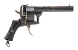 "Rare 18 Shot Lefaucheux Pinfire Revolver (AH8354)" - 2 of 8