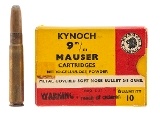 "Complete Box of KYNOCH 9x57mm Mauser Ammunition 245 Grain (AM10018)"