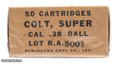 "WWII Remington Arms CO Colt Super .38 Ball Ammo 50 Rounds (AM2162)"