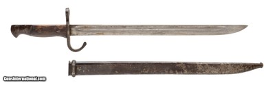 "WWII Japanese Type 30 Hooked Quillon Bayonet with scabbard (MEW4235)"