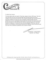 "Pre-1900 Wallet Belonging to Wyatt Earp (WEC143)" - 5 of 5