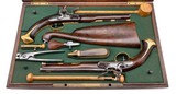 "Beautiful Cased Set of Francois Peniet Pistols W/ Shoulder Stock (AH9000)" - 1 of 24