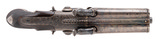 "Rare Four Barrel Box Lock Pistol by J. Lang (AH8752)" - 4 of 7