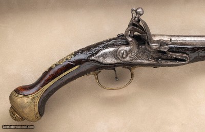 "Framed European Horseman’s Flintlock Pistol (AH9017) AUSTX" - Image 2 of 4