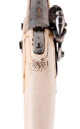 "Victorian Era Dutch Ivory Stocked Flintlock Pistol (AH8881)" - 7 of 8