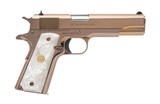 "(SN: GV079335) Colt Custom Gov't 1911 TALO Edition Rose Gold Pistol .38 Super (NGZ2550) NEW"