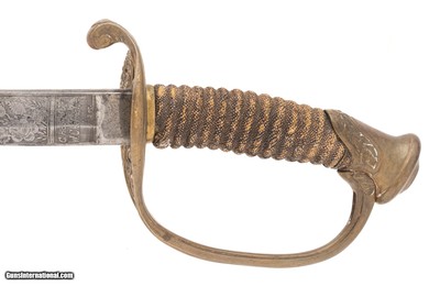 "US Model 1850 Foot Officer's Sword by C. Roby (SW1417)" - Image 4 of 4