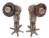 "Rare Antique Mexican Silver Inlaid Spurs (MIS70155) CONSIGNMENT" - 1 of 2