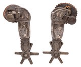 "Rare Antique Mexican Silver Inlaid Spurs (MIS70155) CONSIGNMENT" - 2 of 2