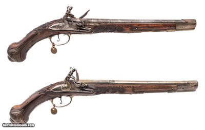 "Very Fine Middle Eastern Pair of Flintlock Pistols (AH8256)"