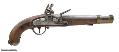 "Austrian Model 1851 Tube Lock Pistol Altered to Flintlock (AH9020)"