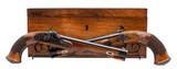 "Beautiful Cased Pair of Christian Ludwig Von Der Fecht Pistols in Vertical Case (AH9024) "