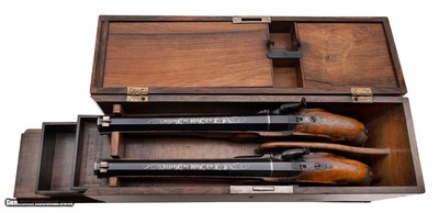 "Beautiful Cased Pair of Christian Ludwig Von Der Fecht Pistols in Vertical Case (AH9024)&nbsp; " - Image 17 of 19