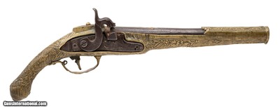 "Greek Metal stock pistol converted to percussion .62 caliber (AH8350)"