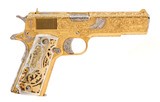 "Colt Custom Gold Engraved Government 1911 Pistol .38 Super (C20903)"