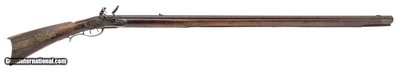 "Massive John Bonewitz Flintlock Bench Kentucky Rifle (AL10262) CONSIGNMENT"