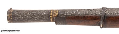 "Beautiful Indian Toradarâ€ Matchlock Musket, .65 Caliber (AL5707)" - Image 10 of 11