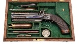"Near Mint Cased Cogswell Over / Under Pistol (AH8765) "