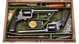 "Cased Double Pair of Adams Patent Model 1851 Revolvers Retailor Marked (AH8767) "