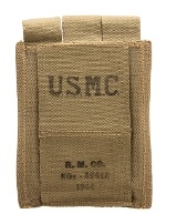 "WW2 USMC R.M. CO 1944 THOMPSON MAGAZINE POUCH WITH 3 MAGAZINES (MAG716)" - 5 of 6