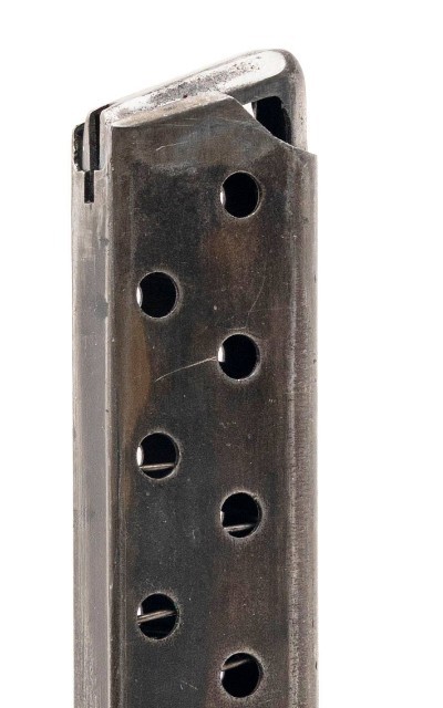 "Late-War Mauser HSc Magazine – .32 ACP (7.65mm), Dimpled Base Plate, MAG485"