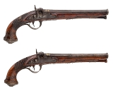 "Very Fine Spanish Pair of  Percussion Pistols by Grabinski (AH9055) " - 1 of 17