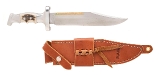 "RUANA 30A BRASS BACK BOWIE KNIFE W/SHEATH (K10260)" - 1 of 3
