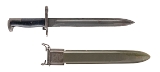 "ORIGINAL WW2 PAL 1943 M1 GARAND 10"" BAYONET W/SHEATH (K10262)" - 1 of 2
