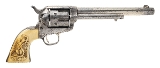 "Colt Single Action Army W/ Carved Mexican Eagle Ivory Grips (AC982) CONSIGNMENT" - 7 of 11