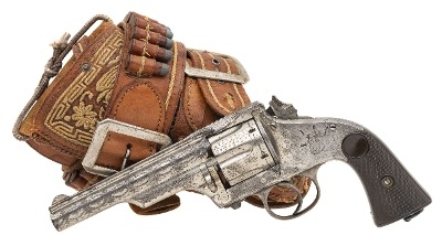 "Factory Engraved Merwin & Hulbert With Mexican Piteado Holster Rig (AH8489) CONSIGNMENT"