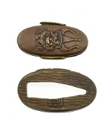 "Authentic antique Japanese Kinko Fuchi Kashira (MGJ942)"