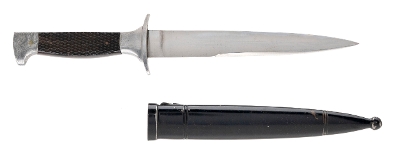 "WW2 ITALIAN M1939 OFFICERS FIGHTING KNIFE W/SHEATH (50687)"