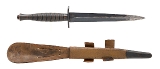 "WW2 TYPE 3 FAIRBAIRN SYKES COMMANDO KNIFE INDIA THEATER W/SHEATH (50688)"