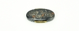 "Shakudo Kinko Fuchi Kashira decorated with gourds on a unit with gold, silver, and copper highlights (MGJ120)" - 3 of 6