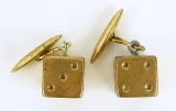 "Vintage Gold TonedCuff Links (MM844)" - 1 of 1