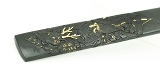 "Kodzuka Shakudo finish hunter with bow standing above deer (MGJ88)" - 3 of 5