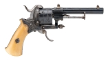 "Very Fine Belgian Pinfire Revolver W/ Ivory Grips (51004)" - 2 of 6
