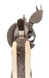 "Beautiful Belgian Lefaucheaux Pinfire Revolver W/ Ivory Grips (51007)" - 3 of 6